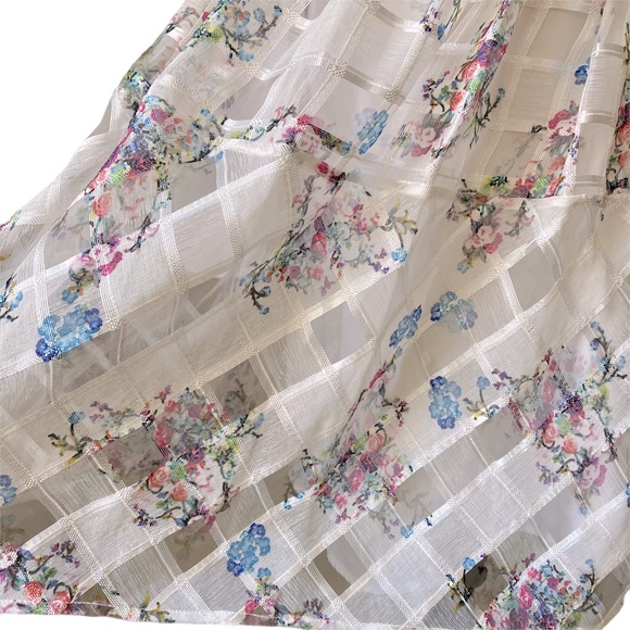 Anthropologie Maeve White Peony Garden Dress NWT $228 Balletcore Pastels Size 6 - Picture 8 of 8